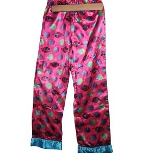 Disney Hannah Montana Pink Satin Pajama Pants Girls Size S 7/8 Y2K Pop Star PJ